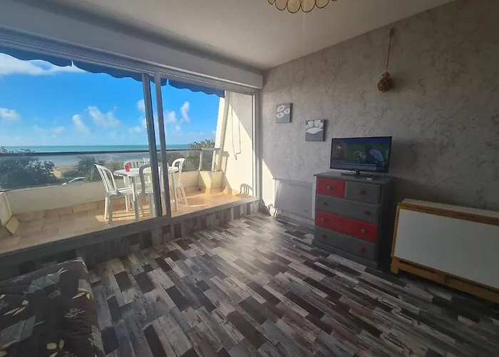 Studio En Bord De Mer Avec Parking Et Animaux Admis - Fr-1-224C-197 아파트 생장드몽